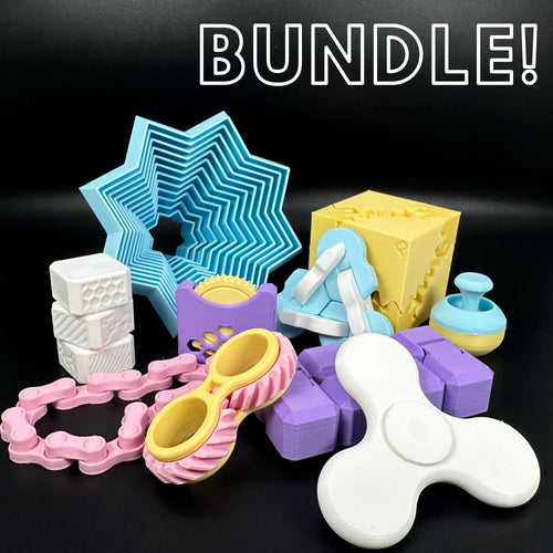 3D Printed Fidget Toy Bundle - A Collection of Engaging Gadgets for All Ages, Ideal for Gifts and Relaxation