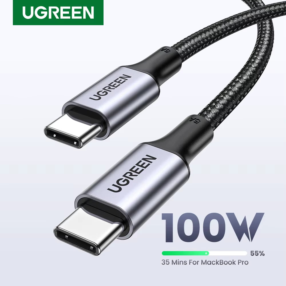 USB Cable PD100W USB C to Type C Fast Charger Cable for Xiaomi Samsung Macbook Ipad 5A Mobile Phone Cord USB Cable Type C