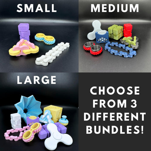 3D Printed Fidget Toy Bundle - A Collection of Engaging Gadgets for All Ages, Ideal for Gifts and Relaxation