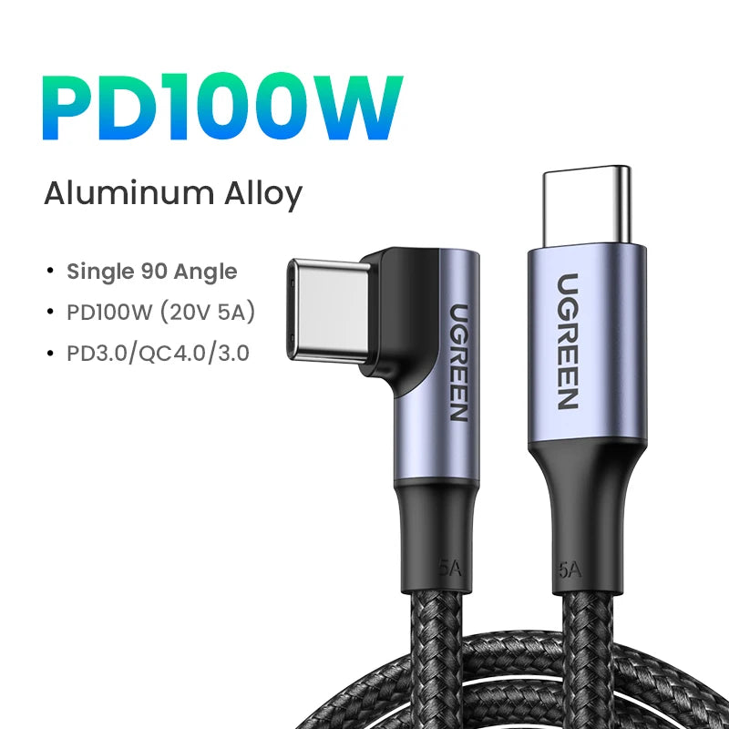 USB Cable PD100W USB C to Type C Fast Charger Cable for Xiaomi Samsung Macbook Ipad 5A Mobile Phone Cord USB Cable Type C