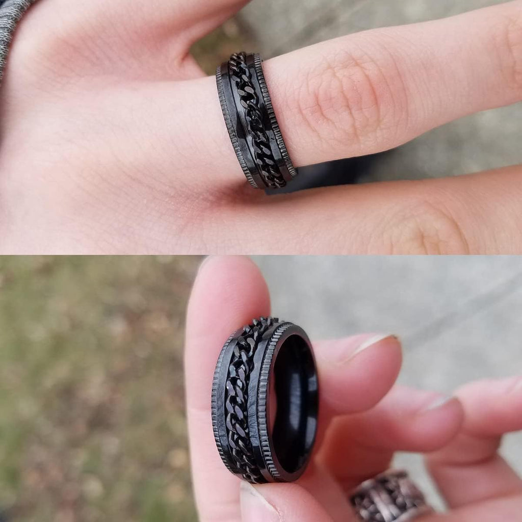Anxiety Ring Fidget Ring for Anxiety Spinner Ring for Anxiety anti Anxiety Rings for Women Anxiety Rings Spinner Women Stress Rings Figet Rings Silver Size 8